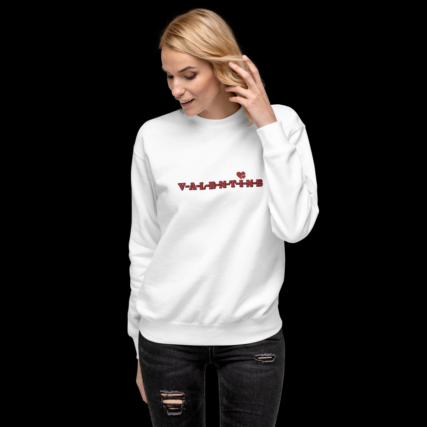VALENTINE PREMIUM EMBROIDERED SWEATSHIRT