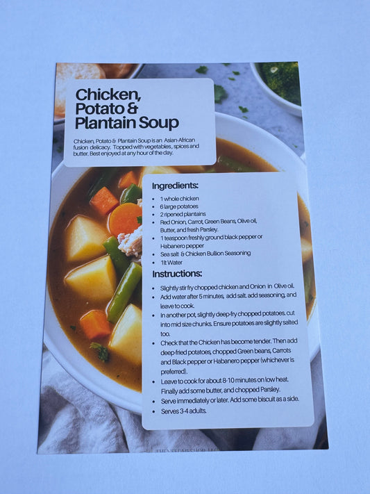 4X6 Sized Food Recipe Fridge Magnet.