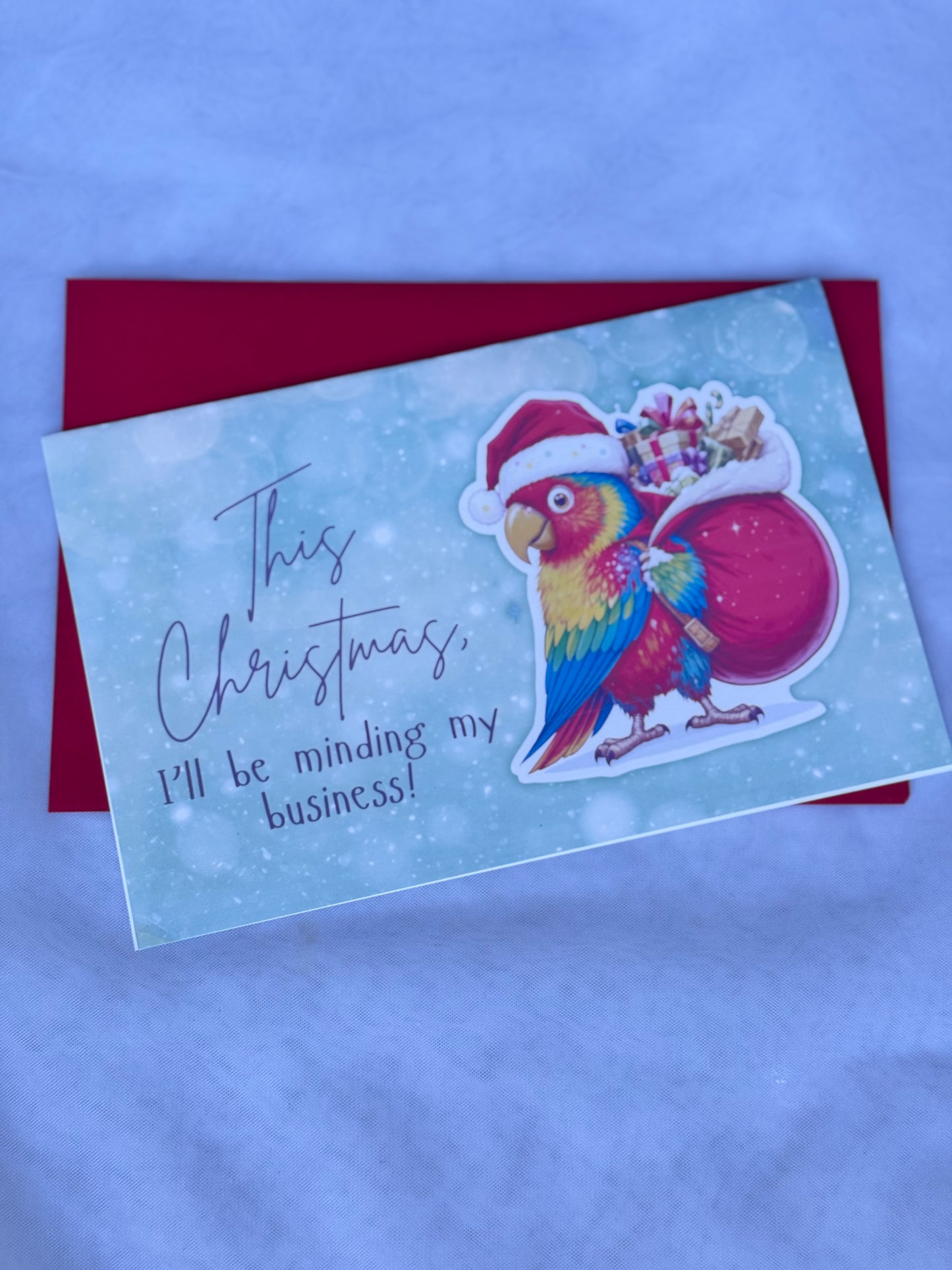 Funny Parrot Christmas Cards.