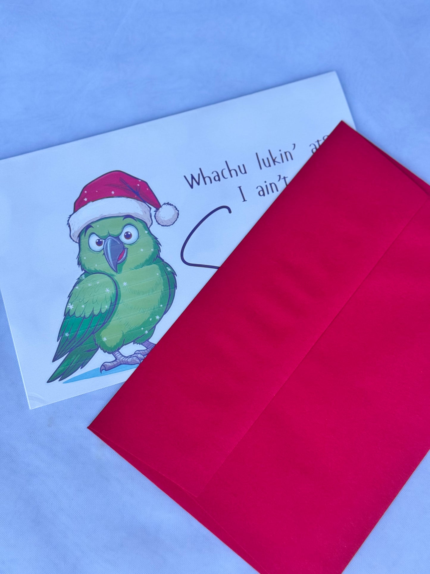 Funny Parrot Christmas Cards.