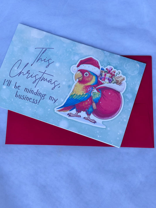 Funny Parrot Christmas Cards.